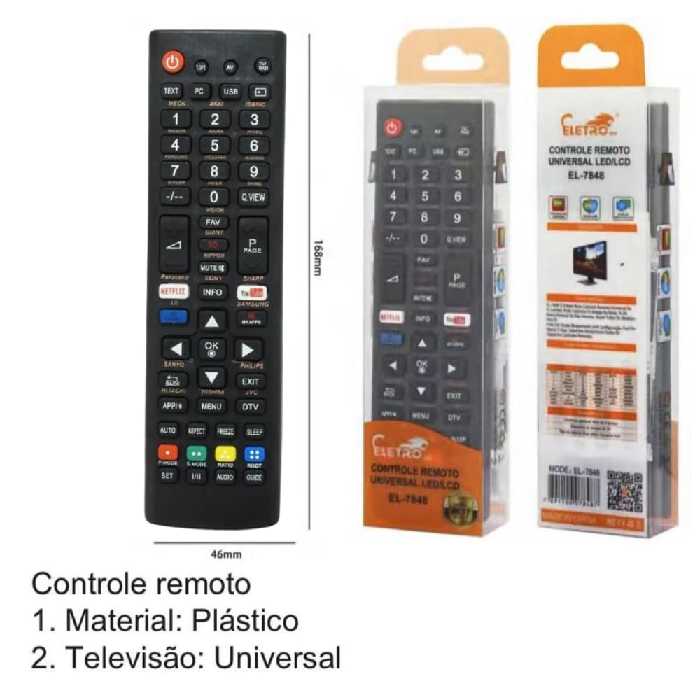 Controle Remoto Universal LED/LCD