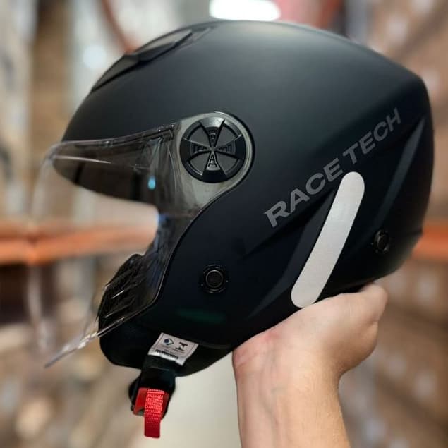 Capacete Moto Race Tech Play Monocolor Preto Fosco Urbano Aberto Original Novo