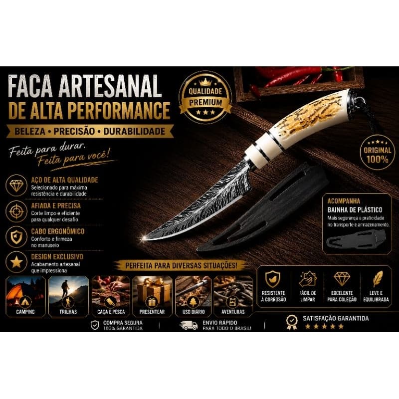 Faca utilitária de cozinha de aço inoxidável  de bife desossa descascar
