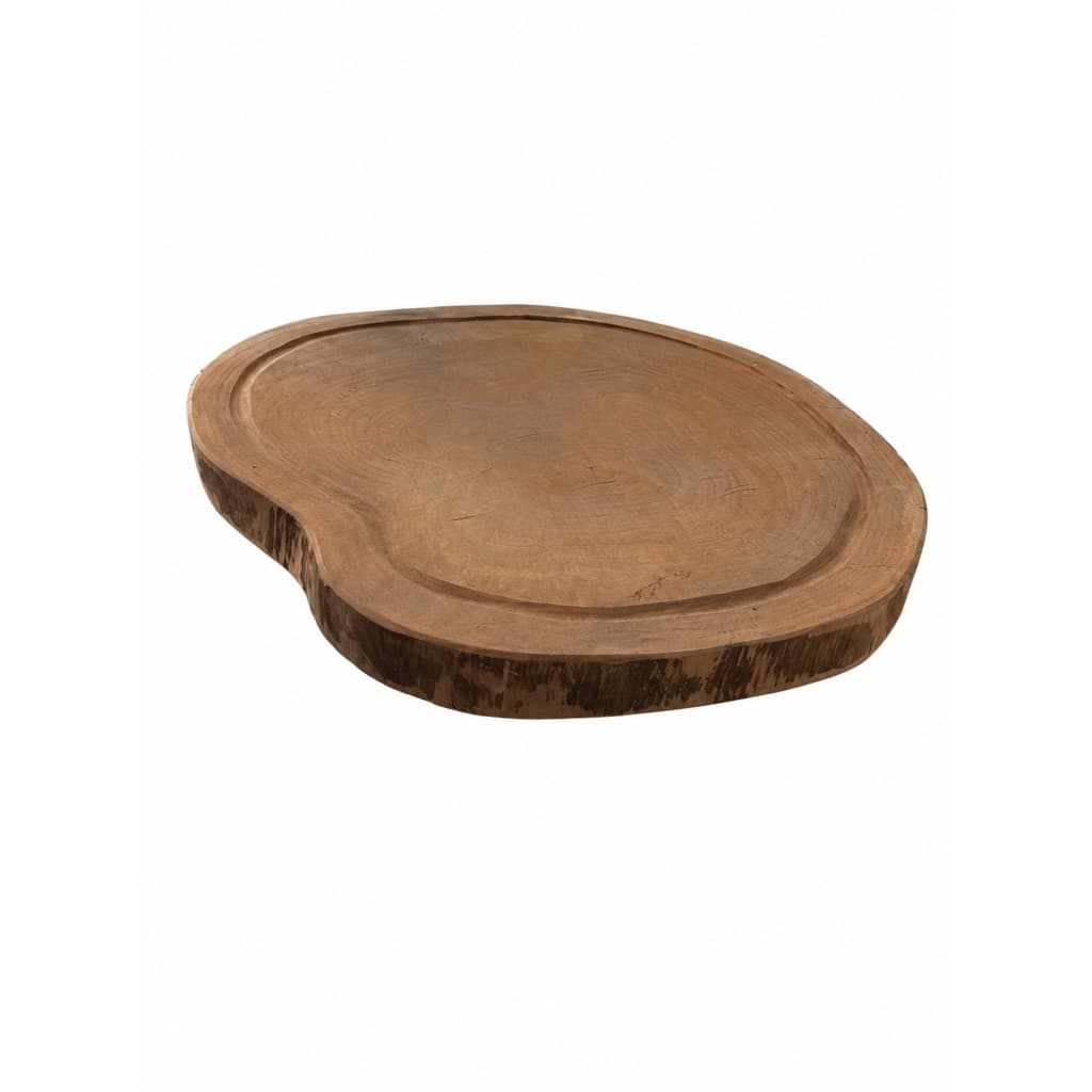 Tábua Rústica de Madeira 40cm Para Churrasco Servir Carnes Corte Premium