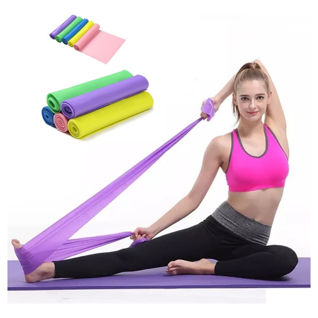 Kit 3 Faixas Elásticas Thera Band Fisioterapia Exercício, cores sortidas