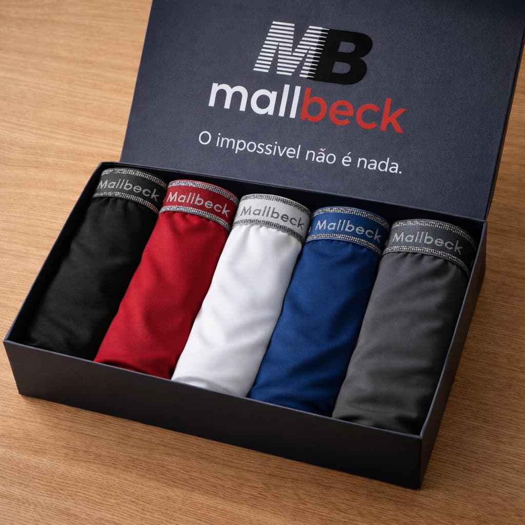 kit 5 Cueca cuecas Box  Boxer Microfibra Adulto MALLBECK