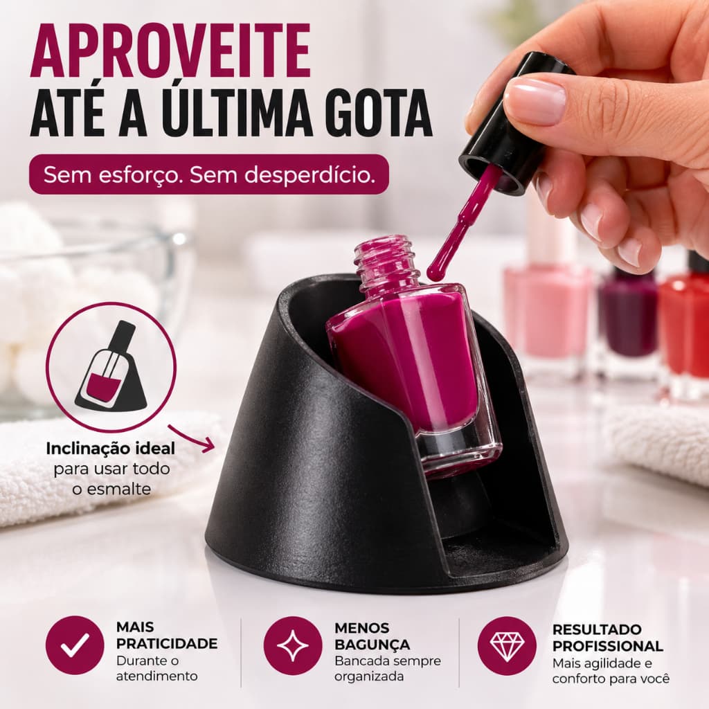 Suporte Para Porta Esmalte de Mesa Universal Manicure Pedicure Profissional Minimalista Organizador