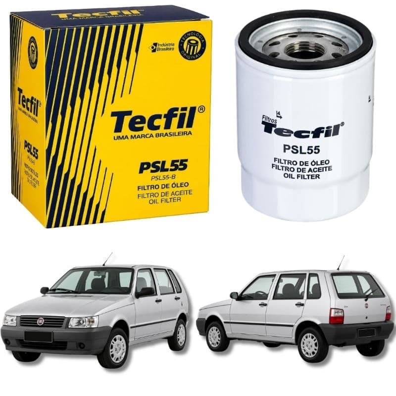 Filtro Óleo Tecfil PSL55 Fiat Uno 1.0 Flex 2009 a 2013 Motor Fire