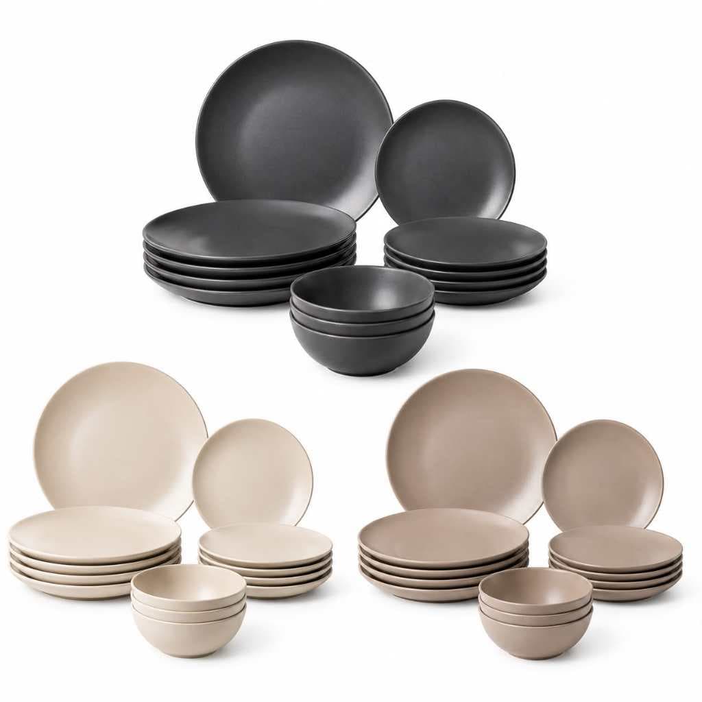 Conjunto de Jantar 12 Pratos de Cerâmica Jogo de Pratos Jantar Pratos Rasos de Jantar Bowl Cozinha