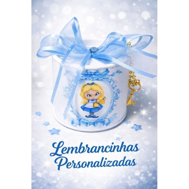 Kit 10 Tubolata Personalizada Alice no País das Maravilhas, Lembrancinhas Alice no país das maravilhas,