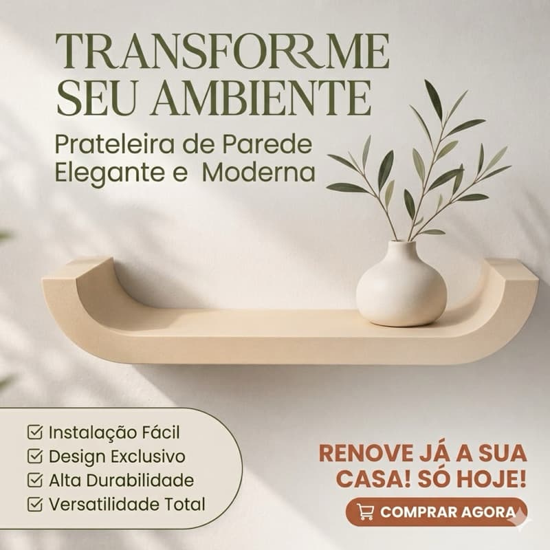 Prateleira de Parede Paramétrica com Montagem Oculta Tipo Buraco de Fechadura