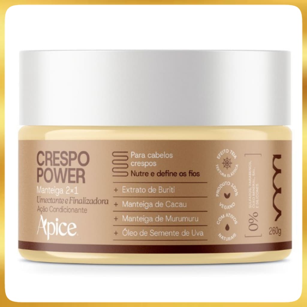 Manteiga 2x1 Crespo Power Apice (Umectante e Finalizadora) 260g