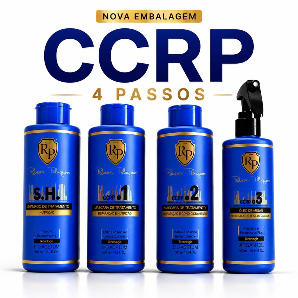 KIT CCRP ROBSON PELUQUERO 4 PASSOS RECONSTRUÇÃO PROFISSIONAL