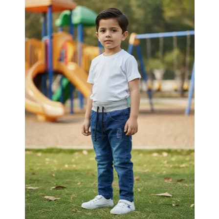 Calça Jeans menino Cós em Moletom
