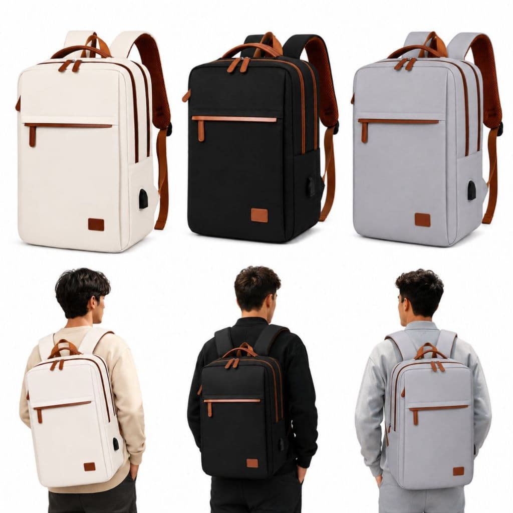 Mochila mala Executiva Premium, Compartimento para Notebook Impermeável Grande Capacidade Expansível