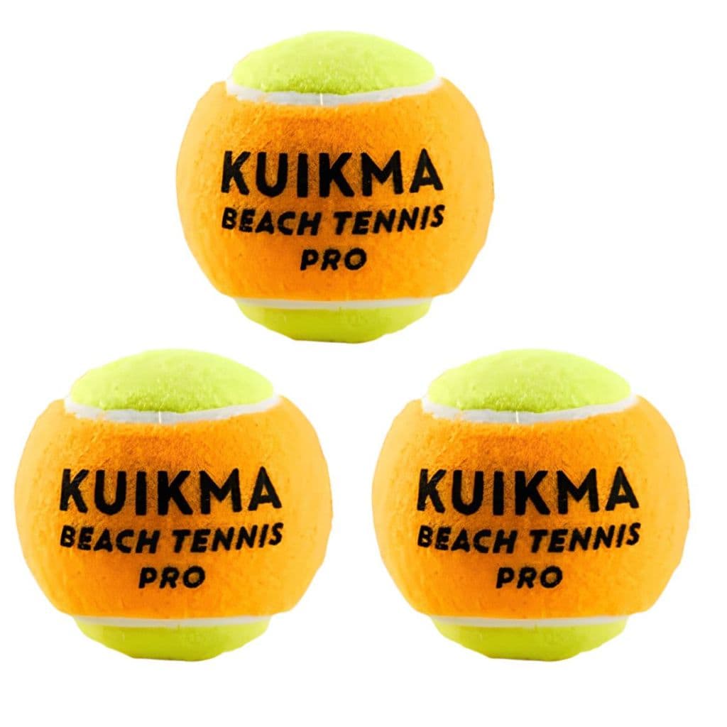 Kit Com 3 Bolas Beach Tennis Bolinha Tênis Praia Decathlon Kuikma Pro  (ex-sandever)