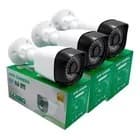Kit 3 Câmera Full Hd 2mp 1080p Visão Noturna Prova D'água Cor Única
