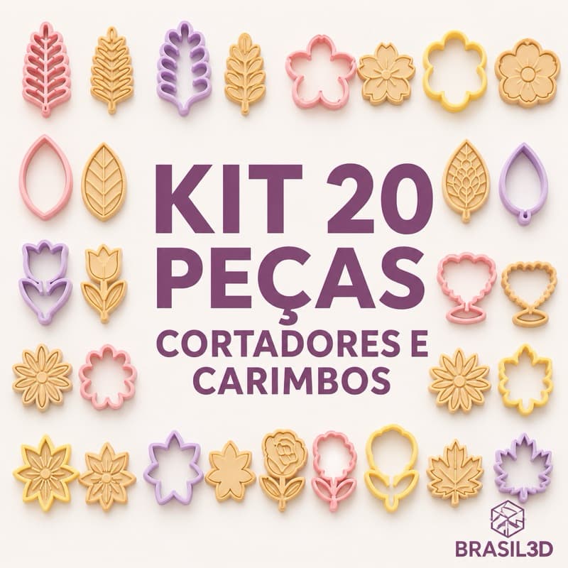 Kit 10 Peça Cortador Biscoito Florais Carimbo Massa Açúcar Decoração Cupcake Casamento Festa Cozinha