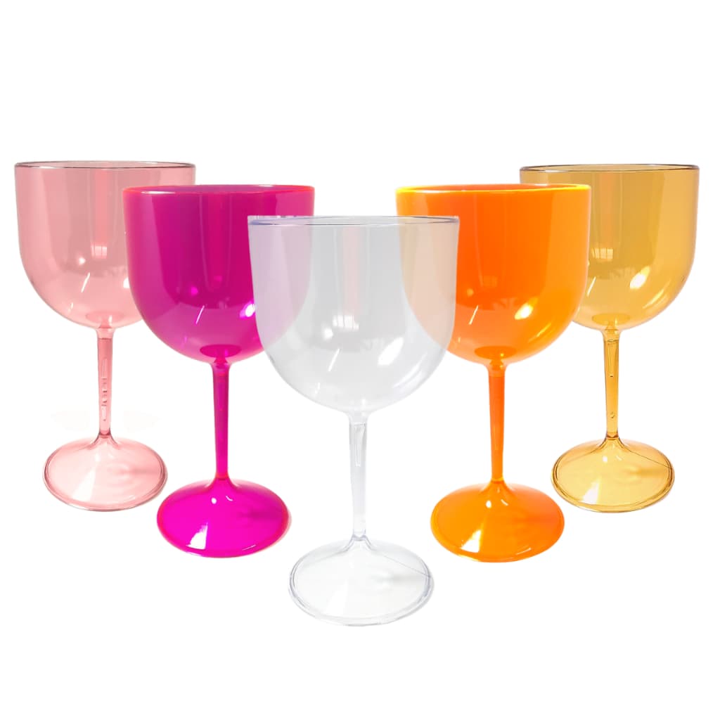 10 Taças Mini Gin 450ml Acrílico Cristal Festa Drink Comemorações Aniversário Lembrancinha Decoração