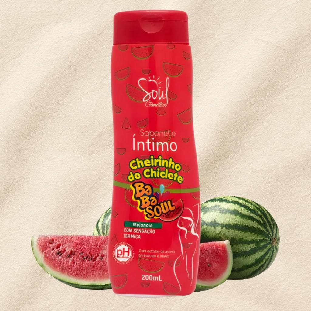 Sabonete Íntimo Babasoul Melancia 200ml Soul Cosméticos | pH Balanceado