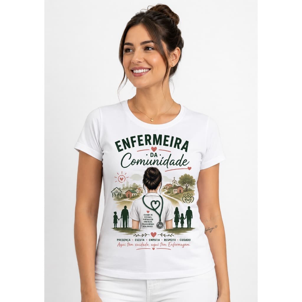 Camiseta Enfermeira da comunidade,