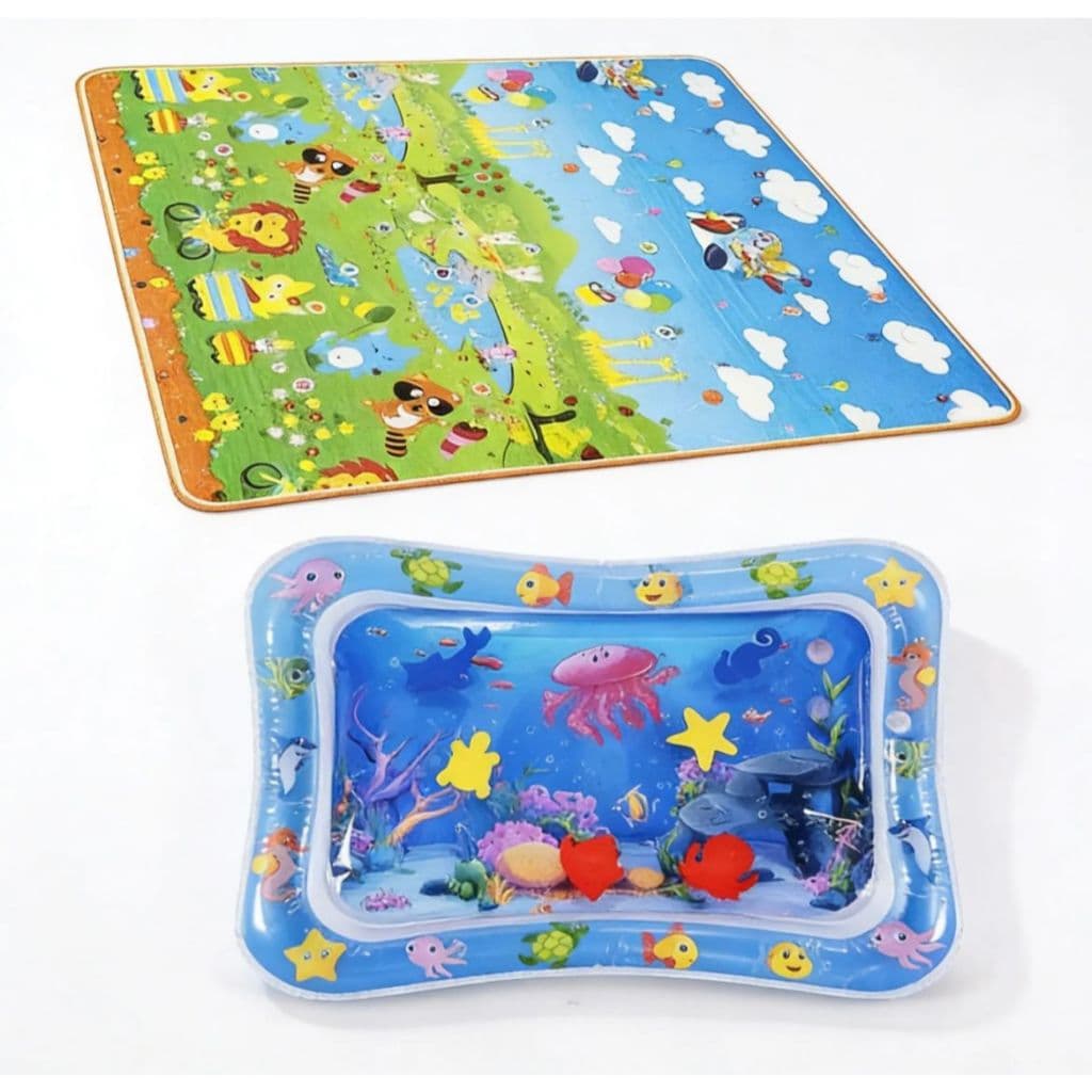 Kit 2 Tapetes Interativos Infantil Pedagógicos Sensorial Intuitivo Tatame Dobrável