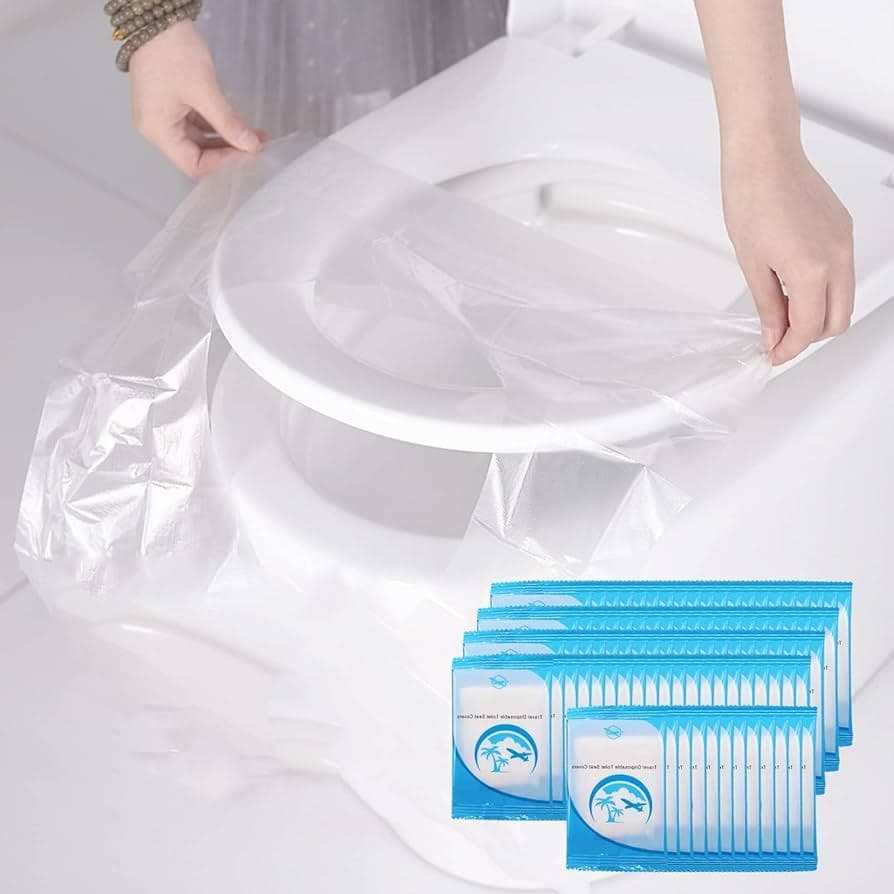 Kit 50 Protetor Assento Vaso Sanitário Descartável Plástico