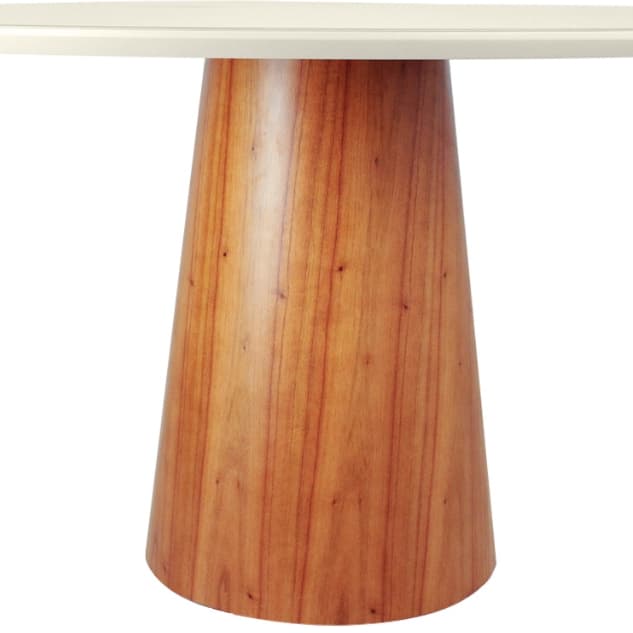 Base Para Mesa De Jantar Em Madeira Maciça Eucalipto Cone - Mel