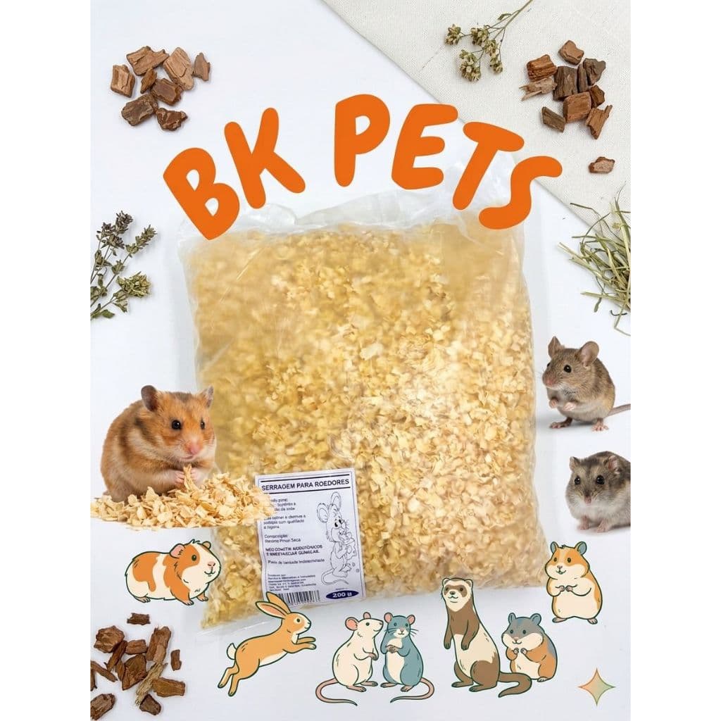 Forração para Hamster, Coelho e Roedores 350g | Alta Absorção e Controle de Odores