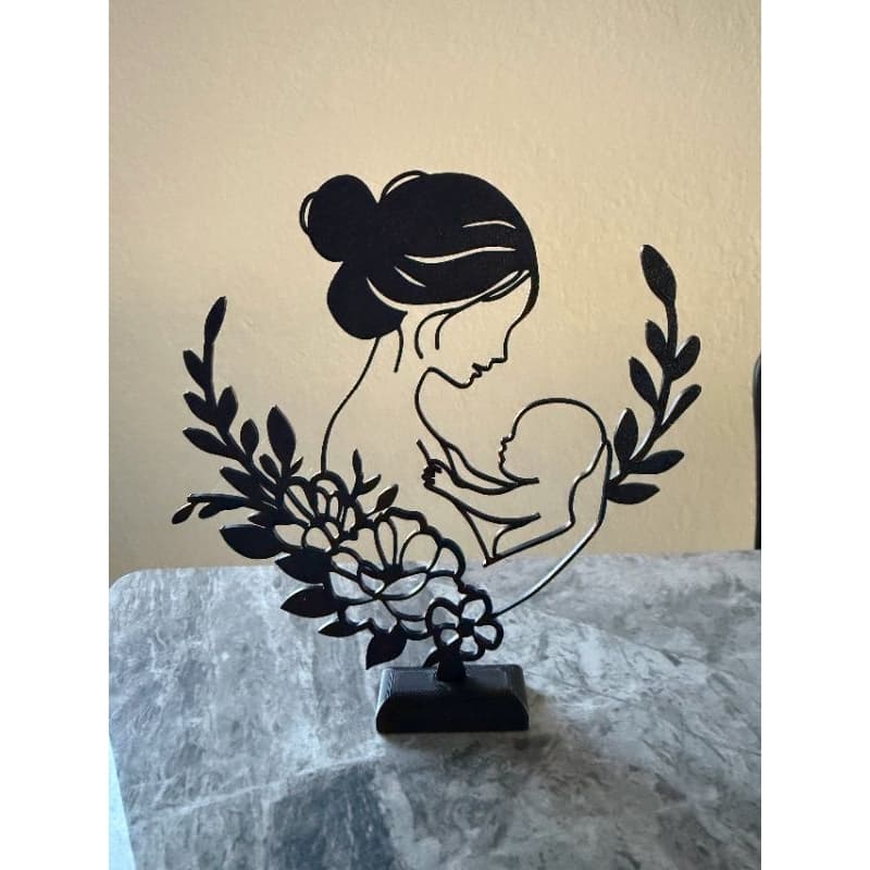 Escultura Mãe e Filho Decorativa