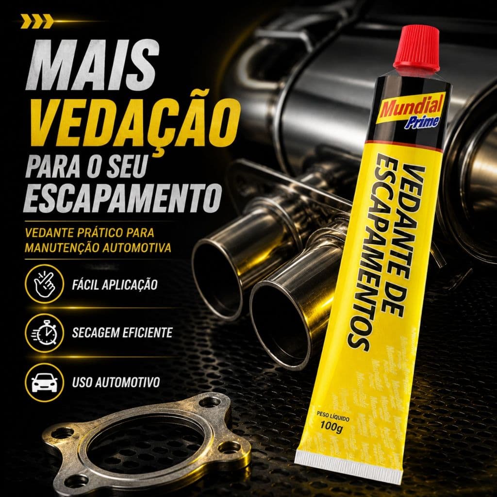 Vedante de Escapamentos Mundial PRIME 100g Carro Moto Bicicleta Veda Furo Veda Vazamento Seca Rápido