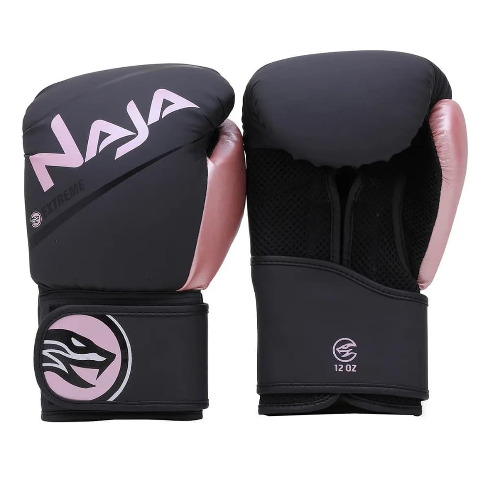 Luva Boxe Muay Thai Kickboxing Sparring Treino Naja Extreme Rosa