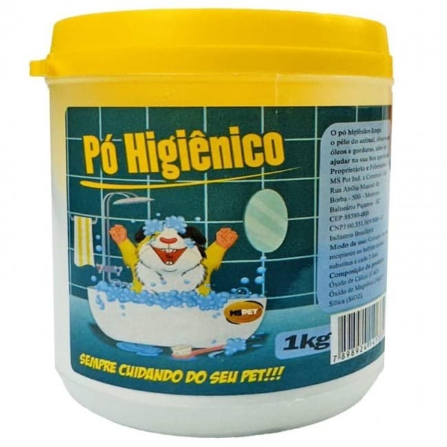Pó Higiênico De Mármore C/ 1kg. Banho Seco Para Pequenos Roedores. Hamster Esquilo Coelho Ratinho