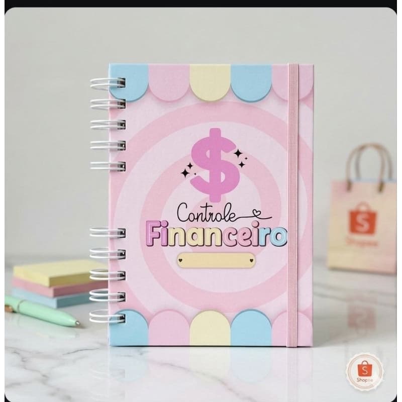 Planner Controle Financeiro Minhas Contas Organizadas Candy Personalizado Dura Permanente