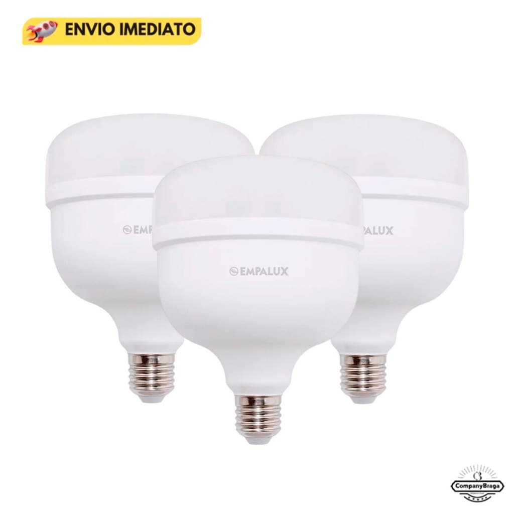 KIT 3 Lâmpada EMPALUX Fria Branca De Led Alta Potência 50W 6500K