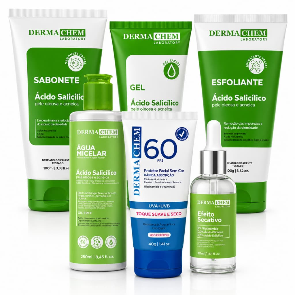 Kit Skincare Antioleosidade  Ácido Salicílico   Pele Oleosa dermachem