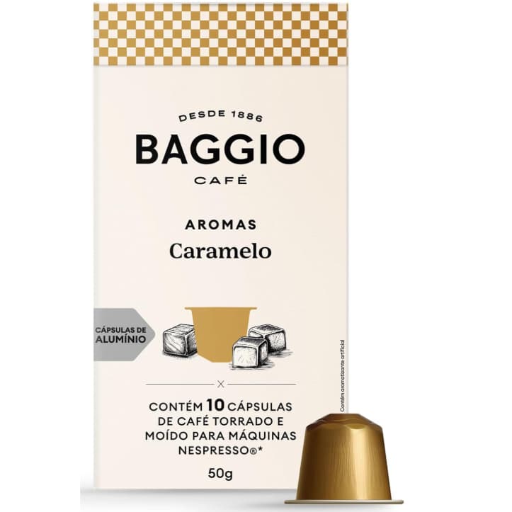 Baggio Café Cápsulas De Café Aroma Caramelo Compatível Com Nespresso Contém 10 Cápsulas