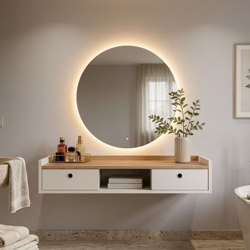 Penteadeira Livia Suspensa com2 Portas  - Espaço Inteligente para Quartos e Home Offices