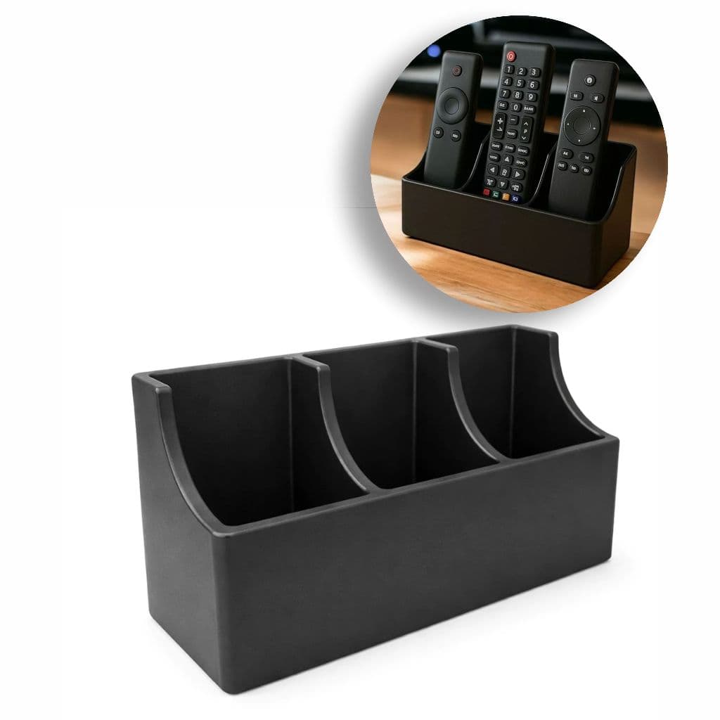 Porta Controle Remoto Organizador 3 Divisórias Suporte TV Ar Condicionado Mesa