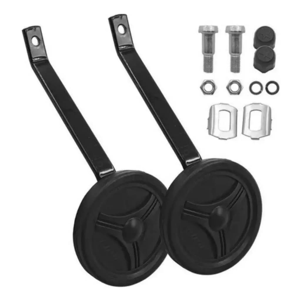 Roda Lateral Rodinha Aço Bicicleta Aro 20 Bike Preta