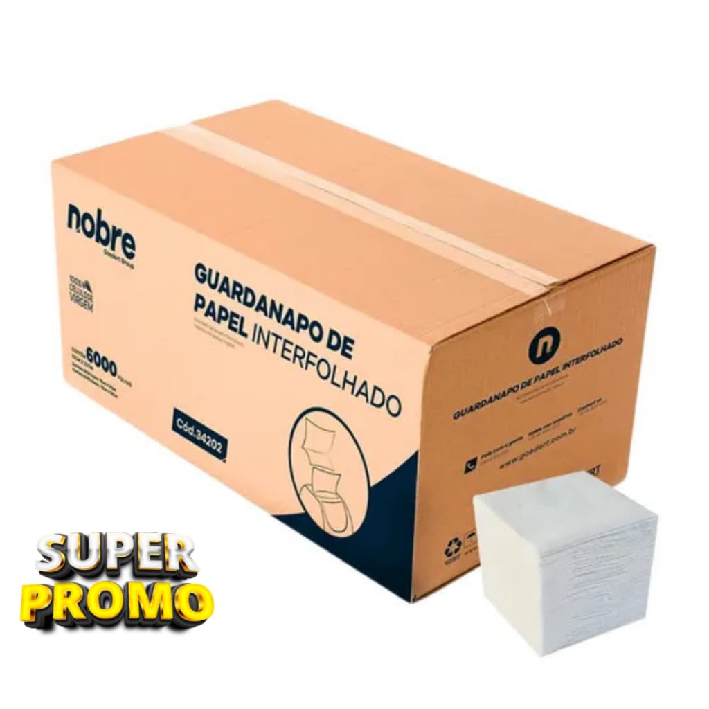 Guardanapo Nobre 10x20 para Lanchonete e Delivery | Guardanapo de Papel para Lanches