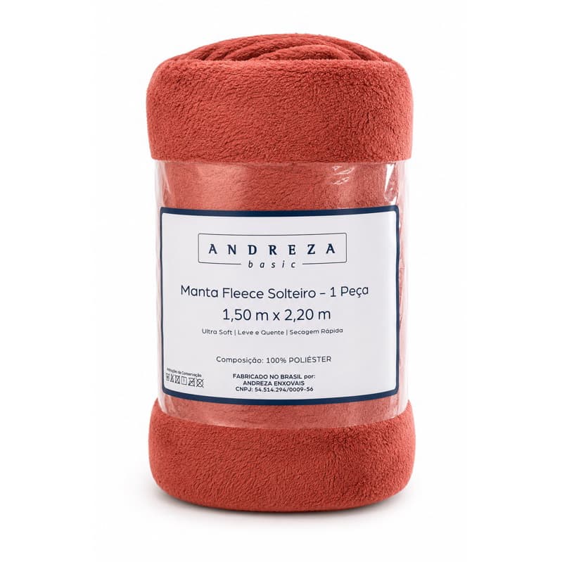 Cobertor Manta Térmica Casal Queen 2,20 Fleece Soft Andreza Enxovais Antialérgico mantinha felpuda  frio/inverno Oferta
