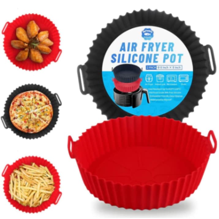 Forma Silicone para Air Fryer Assadeira Cesto Fritadeira Elétrica De 20cm
