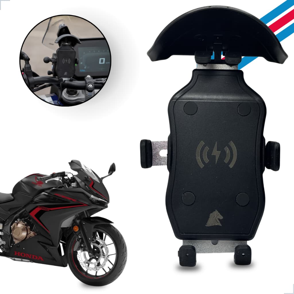 Suporte Celular Moto SR-11 Stallion Carregador Indução USB 3.0 CBR 500R