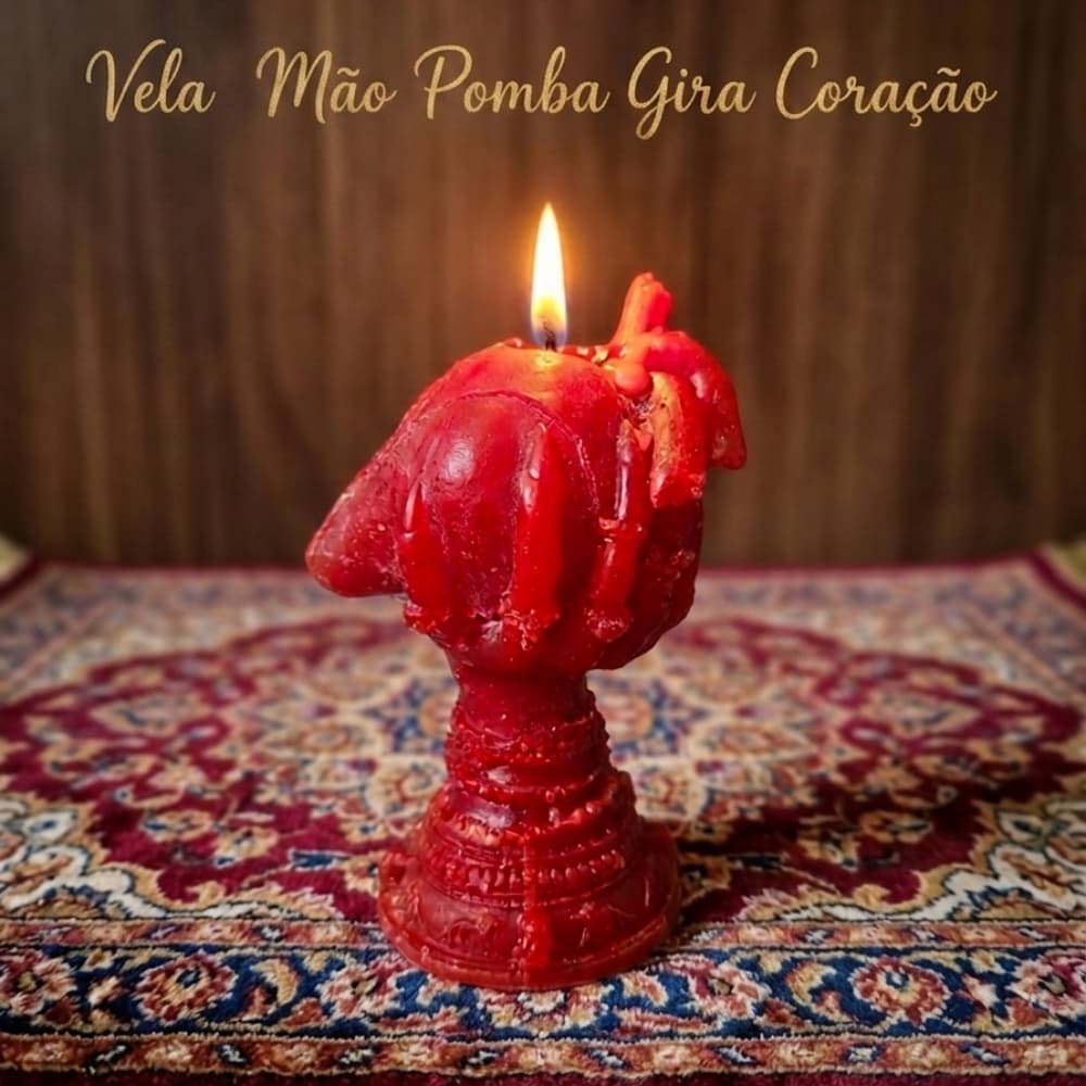 Vela Magia Pomba Gira Mão Coração Ritual Amor Amarração Amorosa Sedução Amor Próprio Conquista