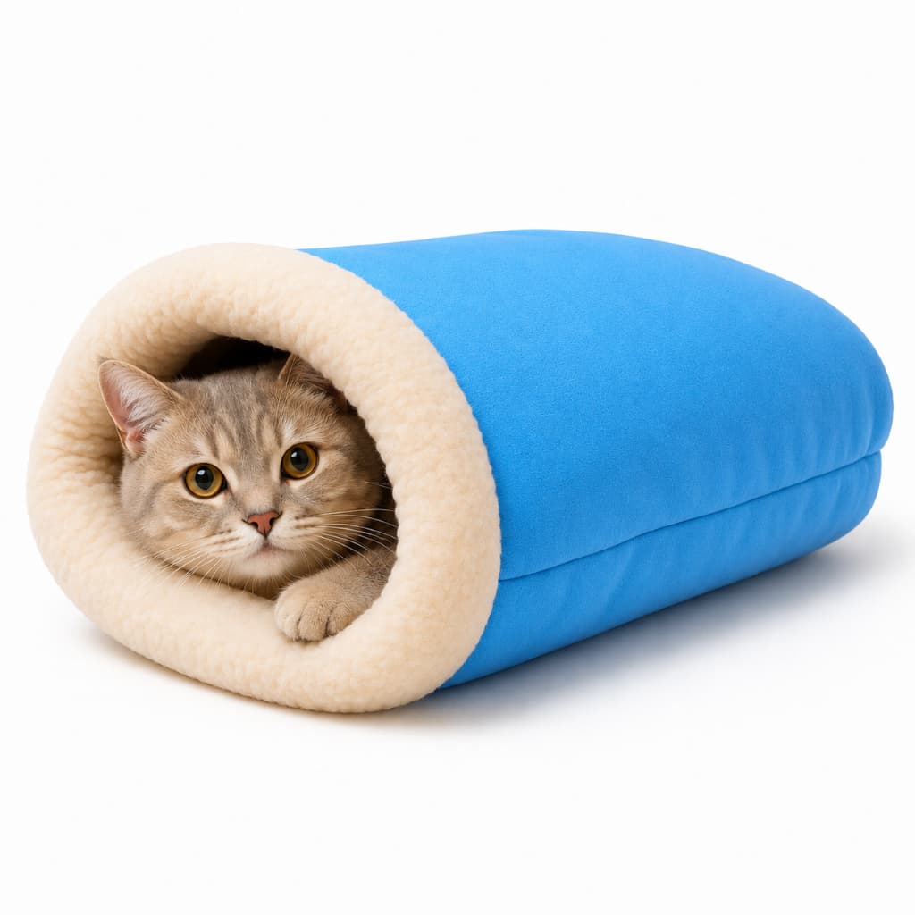 Caminha Saquinho Pet para Gatos Cachorro 50 x 45cm Sherpa e Velboa Super Macia Quentinha e Aconchegante