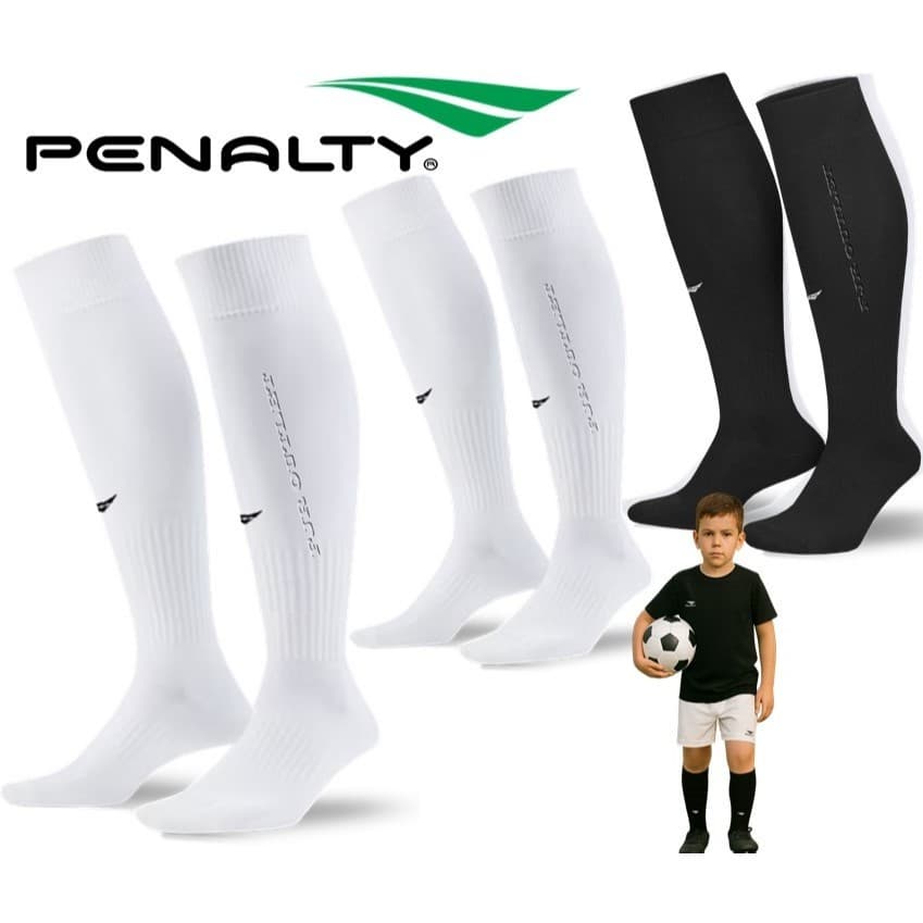 Meião Futebol KIT C/ 3 Un. Penalty  Juvenil Infantil Masculino Meião Treino Futebol Meião Esportivo