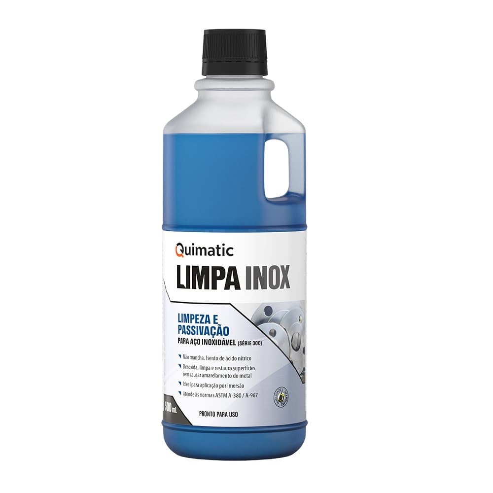 Limpador Aço Inox Desoxidante Limpa Inox Quimatic 500 Ml
