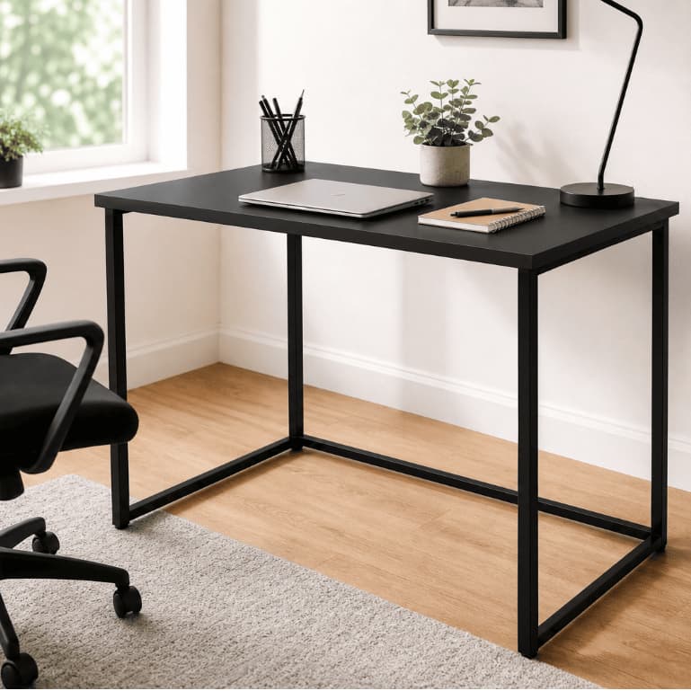 Escrivaninha Mesa Industrial Dobrável - Aço Reforçado e Portátil Escritórios, Eventos e Home office