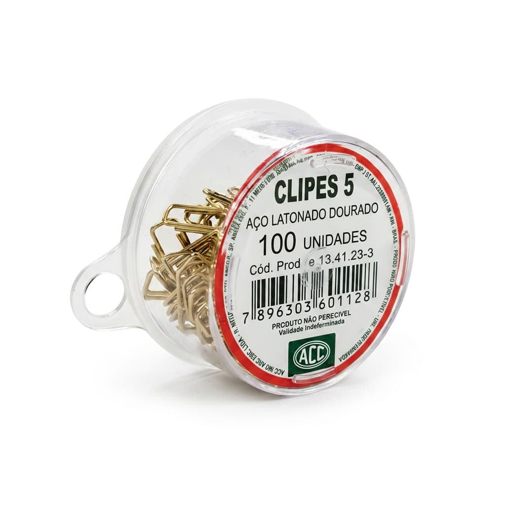 Mini Clips Dourado 100un Para Convite Casamento, Cartão, Contrato Escritório, Papeis