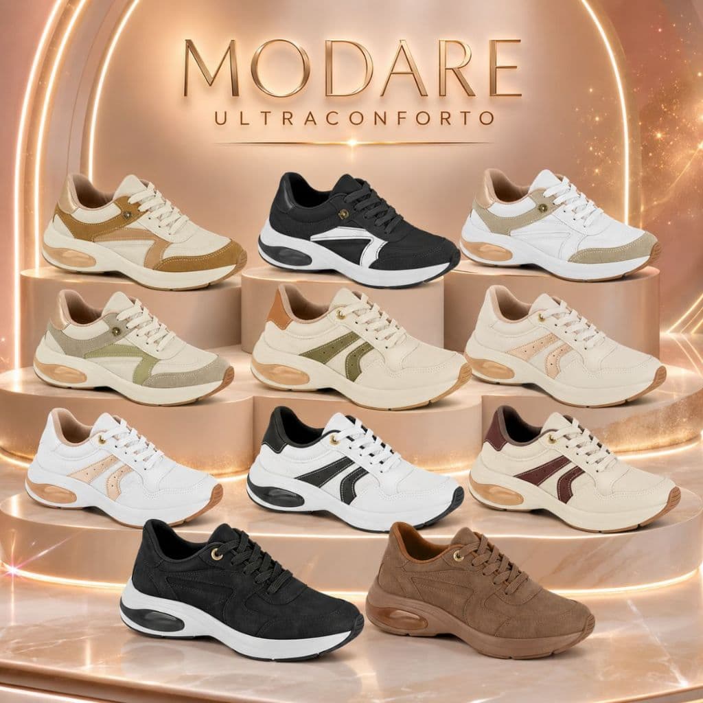 Tênis Feminino Modare Casual Confortável Lançament Modelo Versátil Luxo Elegante Moderno Original