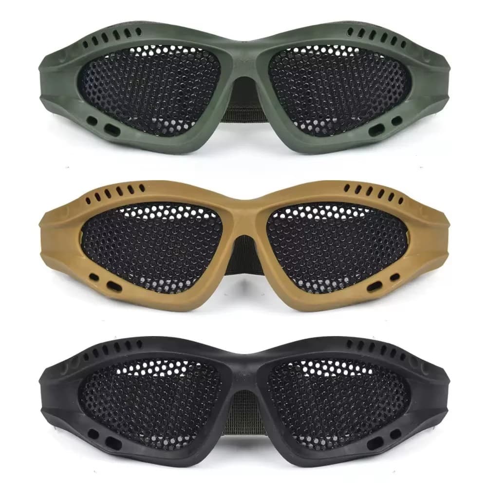 Óculos de Segurança em Malha de Aço - Proteção Ocular Ajustável para Atividades Outdoor
