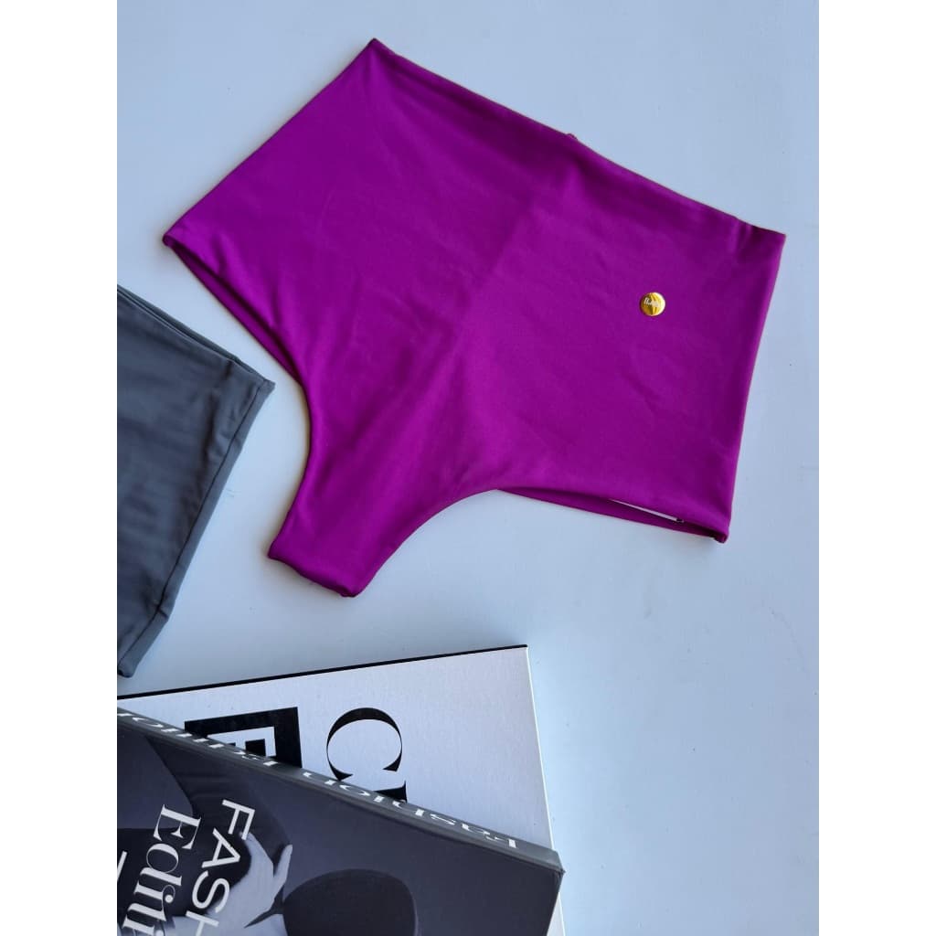 Calcinha Fio Hot Pants Cintura Alta Duplo Poliamida Premium Compressão Sem Elastico Feminina