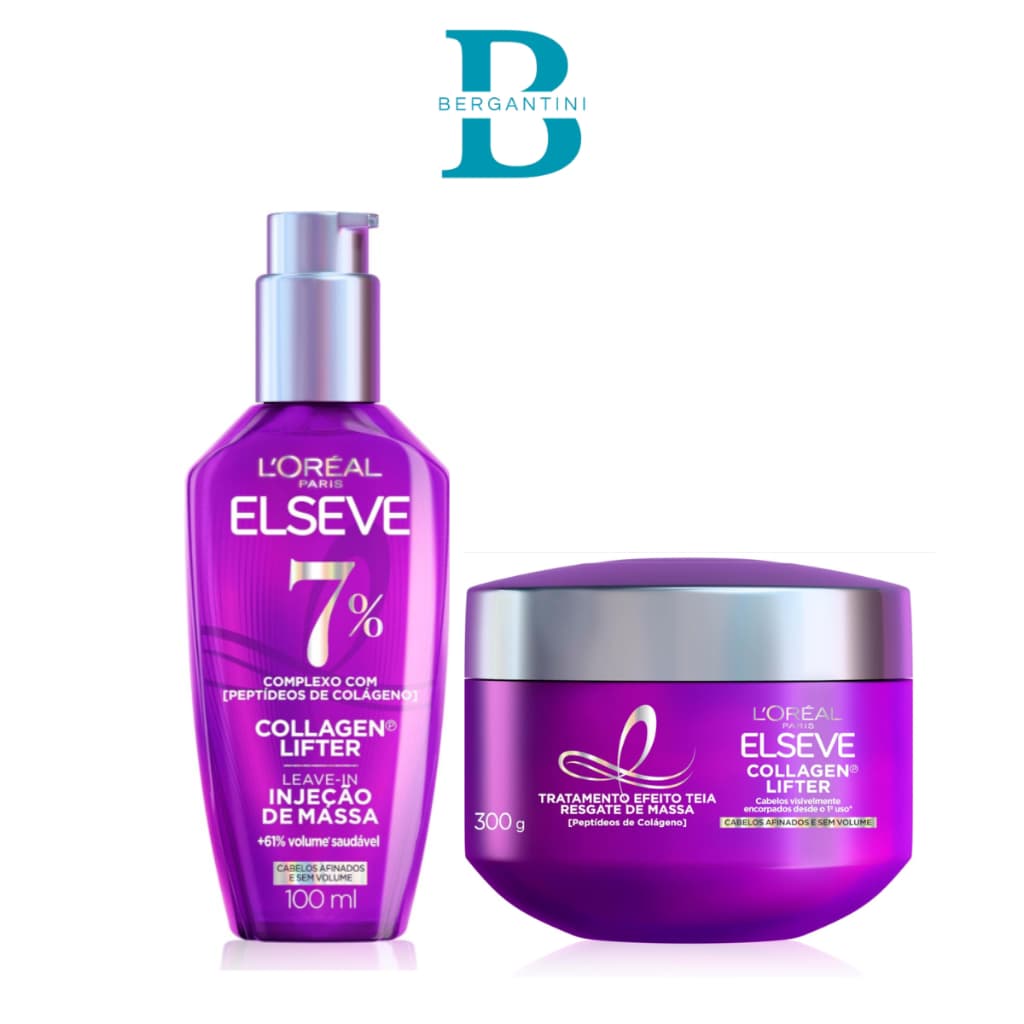 Kit Leave-in Collagen Lifter 100ml + Máscara de Tratamento Efeito Teia 300g